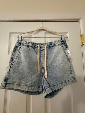 GAP Acid Wash Denim Shorts with Drawstring